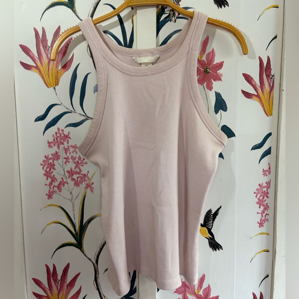 H&M Light Pink Ribbed Tank Top